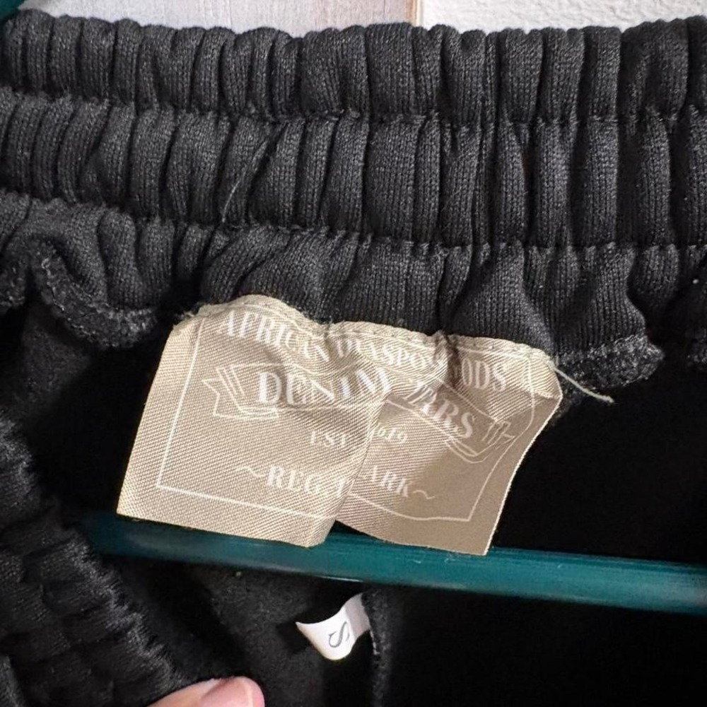 Floral Puff Print Sweatpants Black S - Picture 2 of 2